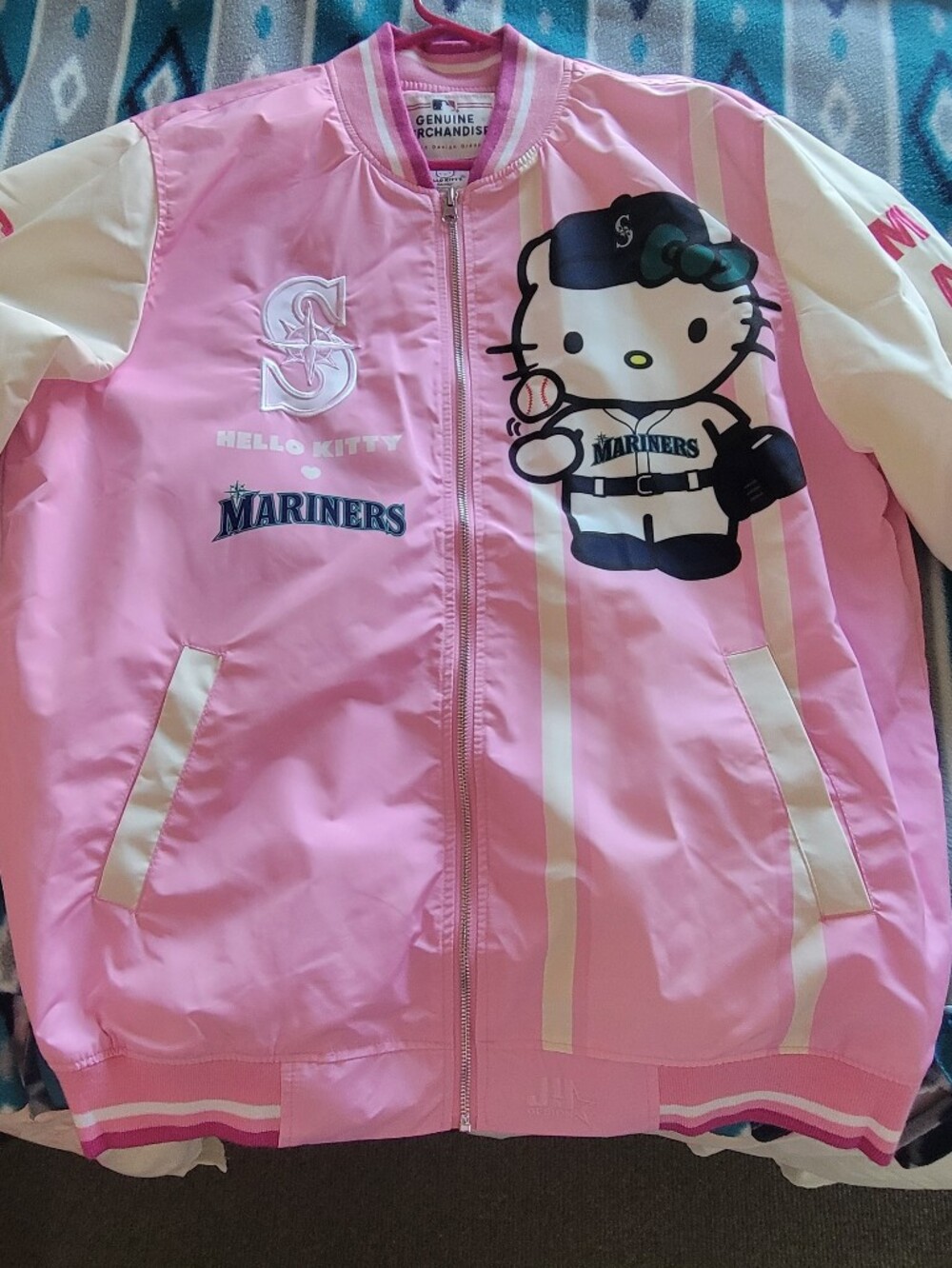 Seattle Mariners X Hello Kitty Windbreaker Varsity Bomber Jacket